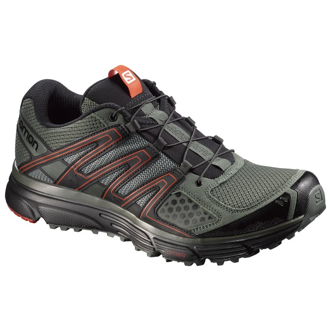 SALOMON X-MISSION 3 Philippines - Men's Trail Running Shoes - Olive/Black | 743581-KEN